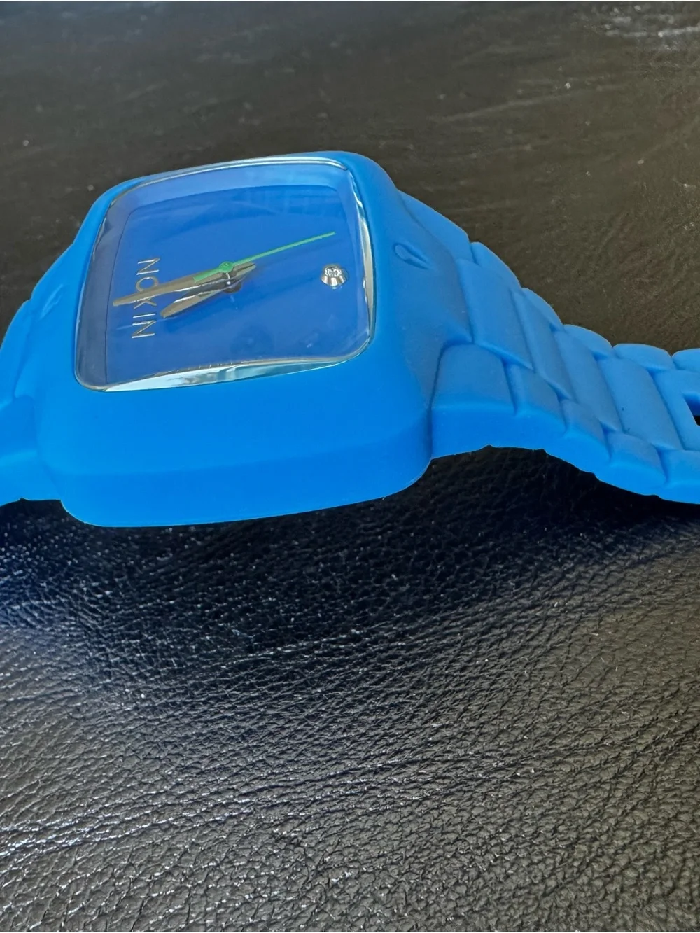 Nixon Blue Rubber Player New With Tags NWT 40mm analog modern watch